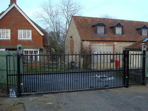 Onsite installation and painting of electic sliding gate